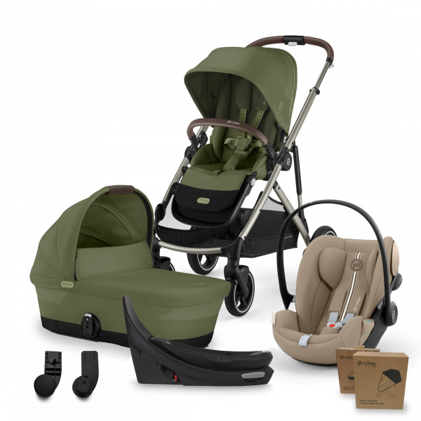 CYBEX Gold Gazelle 4in1 All Weather - Moss Green/Almond Beige
